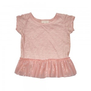 Kid’s ruffled lace T-shirt