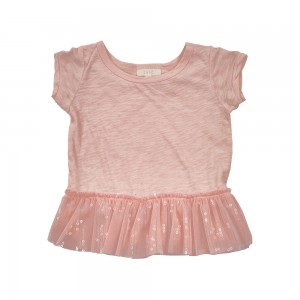 Kid’s ruffled lace T-shirt