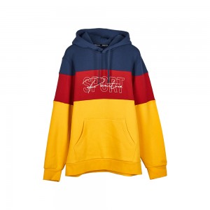 Men’s contrast embroidery hoody