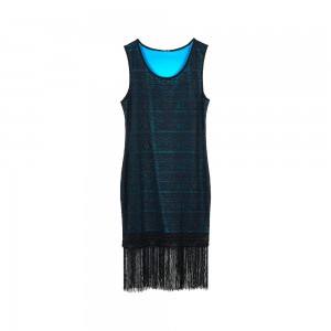 Women’s jacquard fringe dress